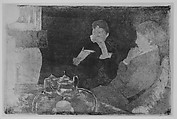 Lydia and Her Mother at Tea, Mary Cassatt (American, Pittsburgh, Pennsylvania 1844–1926 Le Mesnil-Théribus, Oise), Soft-ground etching and aquatint; fifth state of five
