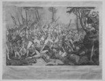 Battle of Lexington, April 19, 1775, John Baker  American, Etching, hand colored