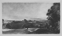 Autumnal Sunset, David Lucas (British, Geddington Chase, Northamptonshire 1802–1881 London), Mezzotint with drypoint; proof before published state