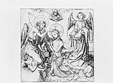 Baptism of Christ, Martin Schongauer (German, Colmar ca. 1435/50–1491 Breisach), Engraving