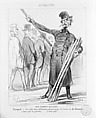 Aux Champs-Élysées, from Actualités, published in "Le Charivari", Honoré Daumier  French, Lithograph