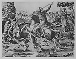 St George Killing the Dragon, Enea Vico  Italian, Engraving