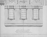 Design for the Dining Room at Kirtlington Park, Oxfordshire, John Sanderson (British, active from 1730, died 1774), Pen and gray, and brown ink, brush and wash