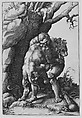 Hercules and the Nemean Lion, Adamo (Ghisi) Scultori  Italian, Engraving