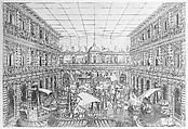 Naumachia in the Court of Palazzo Pitti, from an Album with Plates documenting the Festivities of the 1589 Wedding of Arch Duke Ferdinand I de’ Medici and Christine of Lorraine, Orazio Scarabelli (Italian, active Florence, ca. 1589), Etching