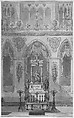 Interior Elevation of Reims Cathedral with a Statue of King Louis I and an Altar placed at Front, Charles Percier (French, Paris 1764–1838 Paris), Pen and black ink, watercolor, over graphite