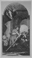 Saint Charles Borromeo Venerating the Crucifix, Lorenzo Tiepolo  Italian, Etching