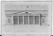 Design of a Greenhouse for the Right Honorable Earl of Coventry, Croome Court, Worcestershire (Elevation), Robert Adam (British, Kirkcaldy, Scotland 1728–1792 London), Pen and gray ink, brush and wash