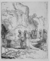 Christ Carried to the Tomb, Rembrandt (Rembrandt van Rijn) (Dutch, Leiden 1606–1669 Amsterdam), Etching and drypoint
