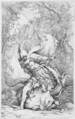 Jason and the Dragon, Salvator Rosa Italian, Etching and drypoint