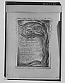 Songs of Innocence: The Blossom, William Blake (British, London 1757–1827 London), Relief etching printed in orange-brown ink and hand-colored with watercolor and shell gold