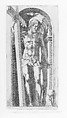 Christ Holding a Cross in a Niche, Attributed to René Boyvin (French, Angers ca. 1525–1598 or 1625/6 Angers), Engraving
