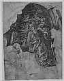 The Adoration of the Magi, School of Andrea Mantegna (Italian, Isola di Carturo 1430/31–1506 Mantua), Engraving (centre of composition completed, rest in outline)