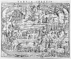 Tabula Cebetis, David Kandel (German, ca. 1520–ca. 1596), Woodcut; second state of two