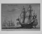 Naves Bellicæ Hollandicæ (Dutch Warships), Wenceslaus Hollar (Bohemian, Prague 1607–1677 London), Etching; bottom right corner where '2' is added to plate in the second state has been torn off and replaced so state is indeterminate.