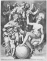 Allegory of the Psalm of David, Agostino Carracci  Italian, Engraving