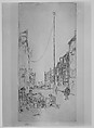The Mast (The Venetian Mast), James McNeill Whistler (American, Lowell, Massachusetts 1834–1903 London), Etching and drypoint, printed in black ink on heavy laid ivory paper; sixth state of twelve (Glasgow)