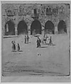 Plazza del Comune, Pistoia, Joseph Pennell  American, Etching and drypoint