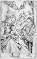 Frederick the Wise in Prayer before the Virgin and Child, Lucas Cranach the Elder (German, Kronach 1472–1553 Weimar), Woodcut
