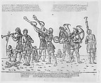 Trumpeters, from "The Triumph of Caesar", Jacob of Strasbourg, Woodcut