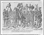 Statues of Venus and Mercury, from "The Triumph of Caesar", Jacob of Strasbourg (Italian School, born Alsace, active Venice, 1494–1530), Woodcut