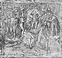 Christ as Judge Surrounded by Saints (upper central section of the Last Judgment), Engraved by Niccolò della Casa (French, active Italy, ca. 1543–48), Engraving