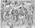 Resurrection of the Dead (lower left section of the Last Judgment), Engraved by Niccolò della Casa (French, active Italy, ca. 1543–48), Engraving