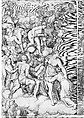 Angels Carrying the Cross with Saints below (upper left section of the Last Judgment), Engraved by Niccolò della Casa (French, active Italy, ca. 1543–48), Engraving