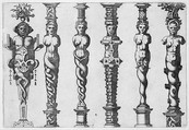 Caryatidum (...) sive Athlantidum Multiformium (...), Hans Vredeman de Vries (Netherlandish, Leeuwarden 1527–1606 (?)  Antwerp (?)), Etching
