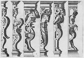 Caryatidum (...) sive Athlantidum Multiformium (...), Hans Vredeman de Vries (Netherlandish, Leeuwarden 1527–1606 (?)  Antwerp (?)), Etching