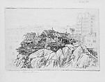The Cliff Dwellers of New York, Mary Nimmo Moran  American, born Scotland, Etching and scotch stone tone, printed in brown ink