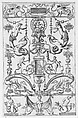 Grotesque Panel, Jacques Androuet Du Cerceau French, Etching; second state of three