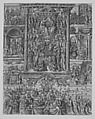 The Coronation of the Virgin, surrounded by seven scenes from her life, Anonymous, Italian, Florentine, 15th century  Italian, Engraving (a modern forgery ?)
