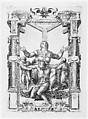 Pietà with Angels in Front of the Cross, Nicolas Beatrizet (French, Lunéville 1515–ca. 1566 Rome (?)), Engraving; second state of two