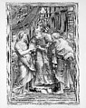Marriage of the Virgin, Benoit Farjat  French, Engraving