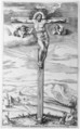 Crucifixion with Two Angels, Giulio Bonasone (Italian, active Rome and Bologna, 1531–after 1576), Engraving and etching