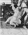 The Calumny of Apelles, Giorgio Ghisi (Italian, Mantua ca. 1520–1582 Mantua), Engraving; first state of six, with pen and ink; partially squared