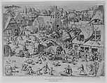 The Kermis at Hoboken, After Pieter Bruegel the Elder (Netherlandish, Breda (?) ca. 1525–1569 Brussels), Engraving; second state of four