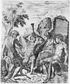 The Competition of Apollo and Marsyas and the Judgment of Midas, Giulio Sanuto Italian, Engraving (the right section of three-part image)