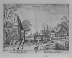 February, from "Twelve Months", Jan van de Velde II Dutch, Etching; first state of two