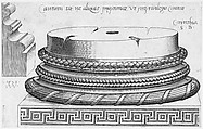 Corinthian base, from "Speculum Romanae Magnificentiae", Agostino Veneziano (Agostino dei Musi) (Italian, Venice ca. 1490–after 1536 Rome), Engraving
