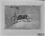 Plate 33 from "La Tauromaquia": The unlucky death of Pepe Illo in the ring at Madrid, Goya (Francisco de Goya y Lucientes) (Spanish, Fuendetodos 1746–1828 Bordeaux), Etching, burnished aquatint, drypoint, burin