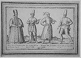 Habitus variarum orbis gentium / Omnium pene Europae, Asiae, Aphricae atque Americae Gentium Habitus, Abraham de Bruyn (Flemish, Antwerp 1540–1587 Cologne (?)), Engravings; Old full calf gold-tooled binding