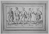 Habitus variarum orbis gentium / Omnium pene Europae, Asiae, Aphricae atque Americae Gentium Habitus, Abraham de Bruyn (Flemish, Antwerp 1540–1587 Cologne (?)), Engravings; Old full calf gold-tooled binding