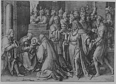Adoration of the Magi, Lucas van Leyden (Netherlandish, Leiden ca. 1494–1533 Leiden), Engraving; first state
