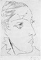 Portrait of Dora Maar with a Chignon II, Pablo Picasso (Spanish, Malaga 1881–1973 Mougins, France), Drypoint