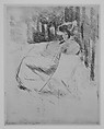 The Folding Chair, Mary Cassatt (American, Pittsburgh, Pennsylvania 1844–1926 Le Mesnil-Théribus, Oise), Etching; only state