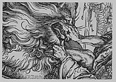 Samson Rending the Lion, Albrecht Dürer (German, Nuremberg 1471–1528 Nuremberg), Woodcut