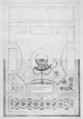 Design for a Dining-room Ceiling at Kelmarsh Hall, Northamptonshire, James Wyatt  British, Pen and ink, watercolor, over graphite