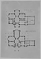 A. J. Davis, Scrapbook V, Alexander Jackson Davis (American, New York 1803–1892 West Orange, New Jersey), Bound pages mounted with drawings and prints
